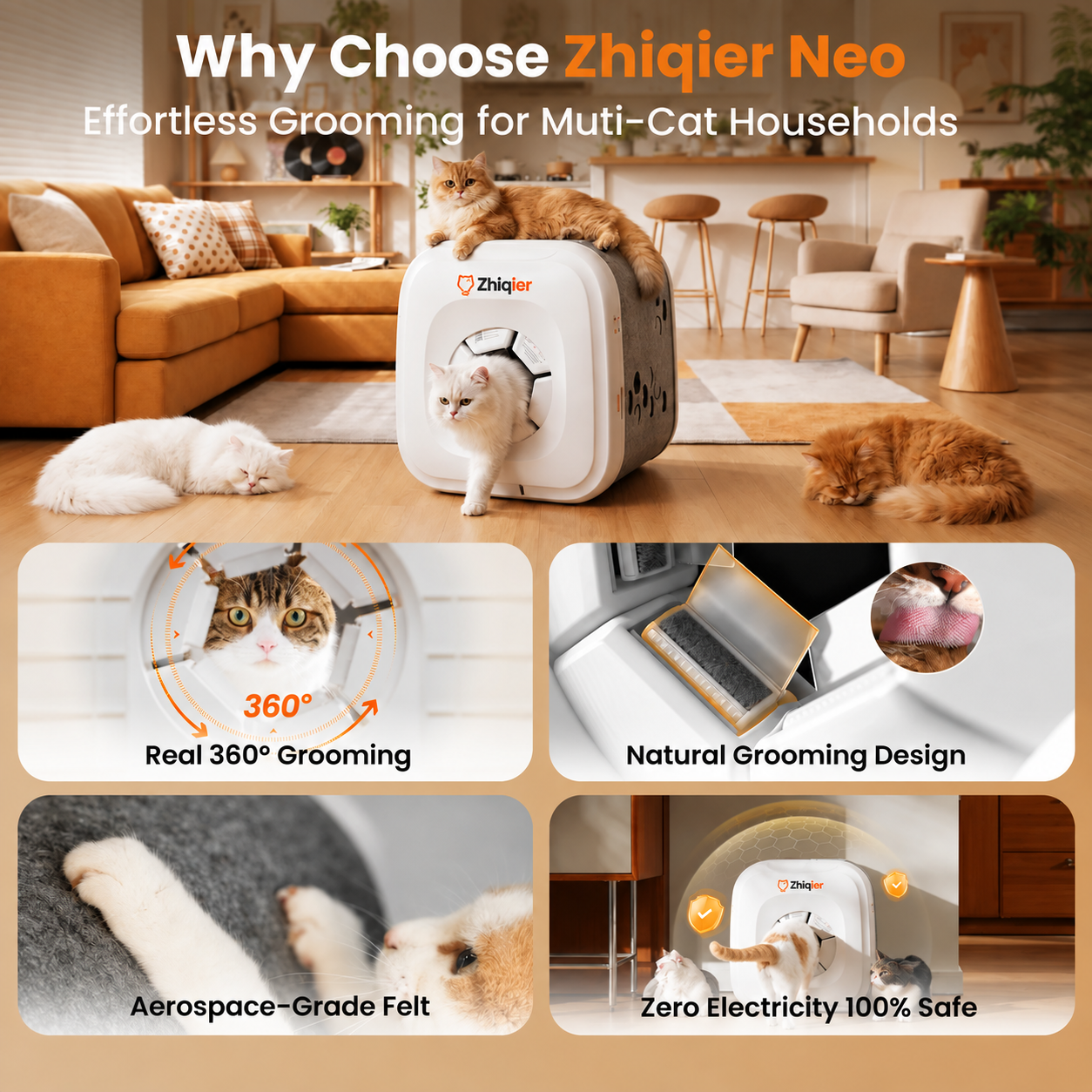 Automated Biomimetic Cat Grooming Station