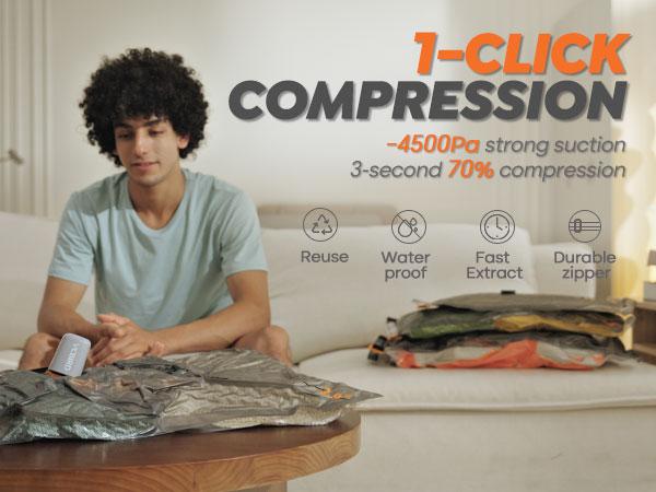 VACBIRD New X8 Vacuum Packing Pump Storage Bags-Rechargeable Wireless Pump Travel Storage Bags Set - 20 Pack Portable Space Saver Bags for Travel & Home - Vacuum Compression Packing Seal for Clothes, Blankets, Seasonal Storage VACBIRD New X8 Vacuum Packing Pump Storage Bags-Rechargeable Wireless Pump Travel Storage Bags Set - 20 Pack Portable Space Saver Bags for Travel & Home - Vacuum Compression Packing Seal for Clothes, Blankets, Seasonal Storage