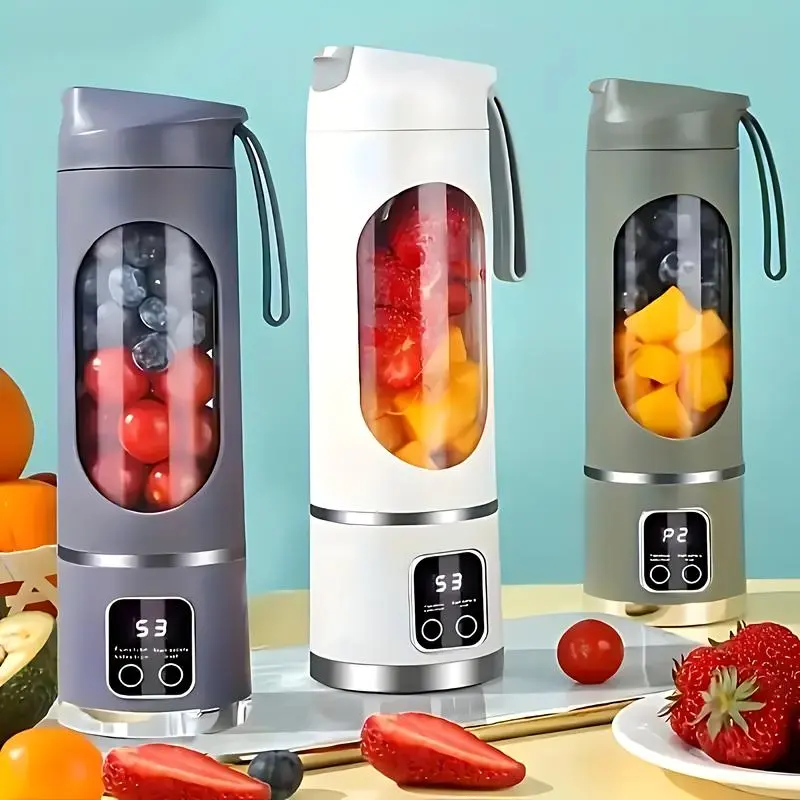 Portable Mini Juicer Blender Cup–USB Rechargeable Smoothie Maker & Ice Crusher,Best Mini Blender for Fresh Juice,Protein Shakes,Baby Food & Liquid Diets,Easy to Clean Personal Blender for Home,Office,Dorm,Back to School Gifts,Portable Vegetable Juicer Cup