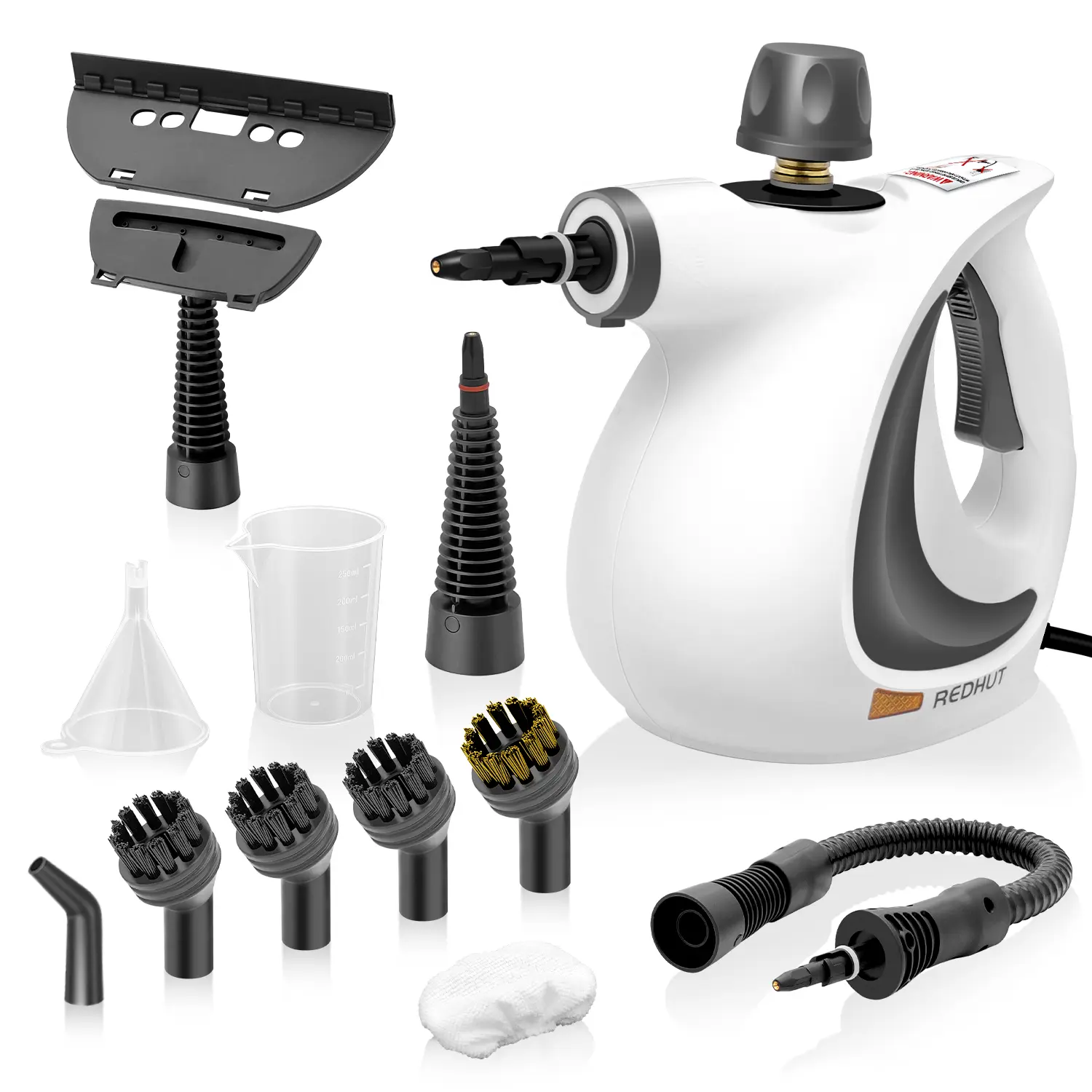 [Deep Spring Clean] Redhut 2026 Pressurized Handheld Multi-Surface Natural Steam Cleaner with 12 pcs Accessories Powerful, Chemical-Free, Steamer for Home And Car, Cleaning Washing Machine, Air Conditioner, Kitchen, Summerclean Appliances Tool Household