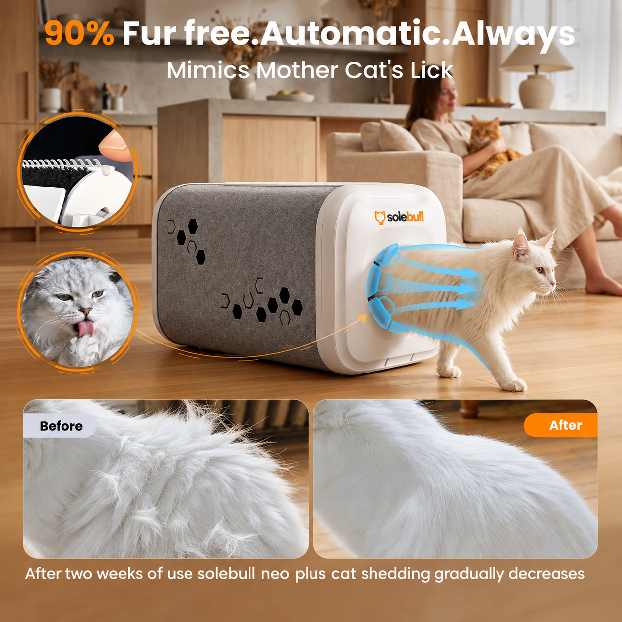 Automated Biomimetic Cat Grooming Station