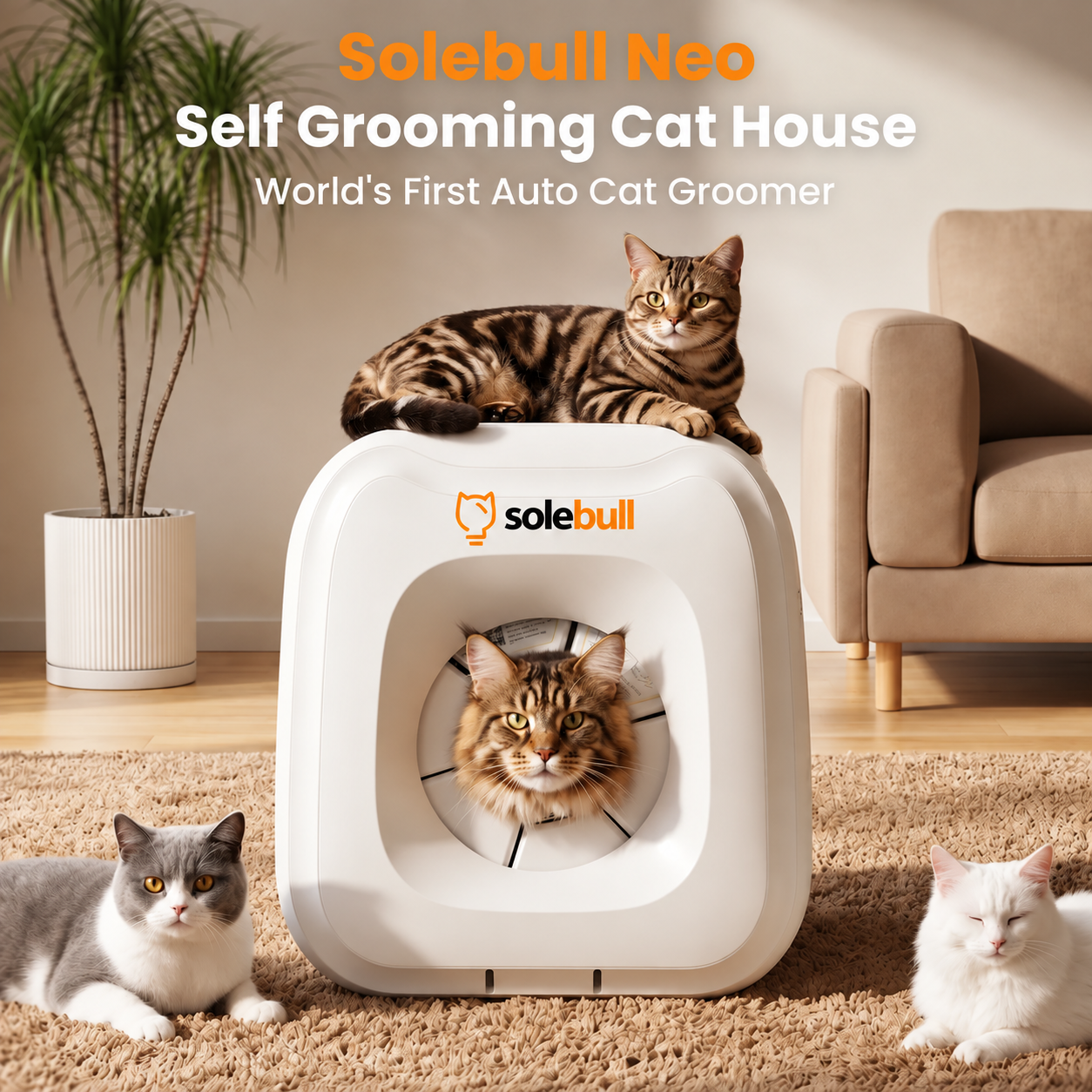 Automated Biomimetic Cat Grooming Station