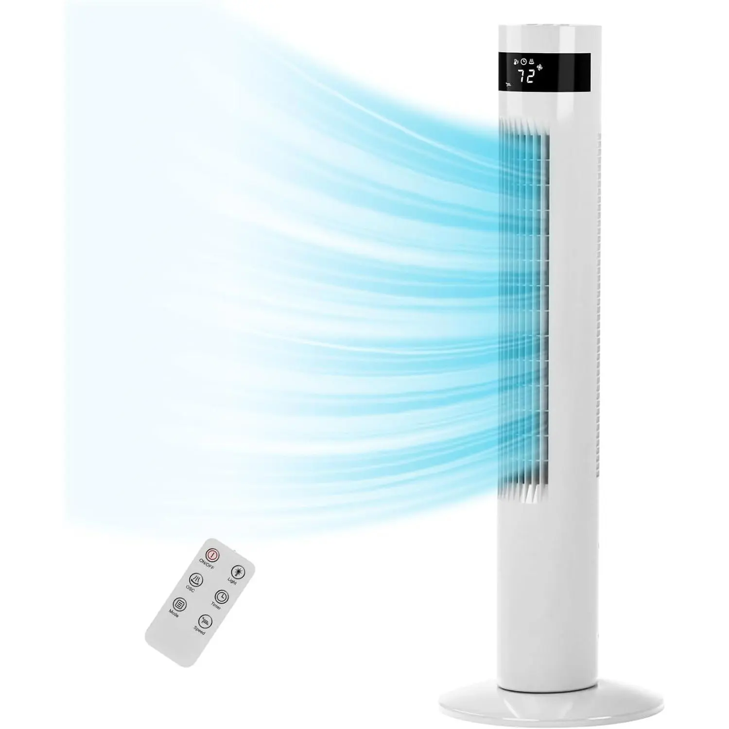 COWSAR 36" Bladeless Tower Fan with Remote Control