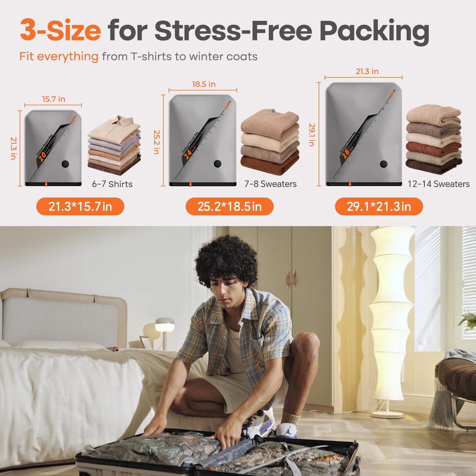 VACBIRD New X8 Vacuum Packing Pump Storage Bags-Rechargeable Wireless Pump Travel Storage Bags Set - 20 Pack Portable Space Saver Bags for Travel & Home - Vacuum Compression Packing Seal for Clothes, Blankets, Seasonal Storage VACBIRD New X8 Vacuum Packing Pump Storage Bags-Rechargeable Wireless Pump Travel Storage Bags Set - 20 Pack Portable Space Saver Bags for Travel & Home - Vacuum Compression Packing Seal for Clothes, Blankets, Seasonal Storage