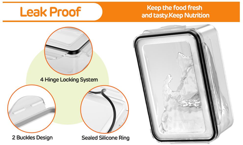 4/5/6/8 Pack Premium Food Storage Containers - Airtight, Leak-Proof, Microwave, Oven, Freezer and Dishwasher Safe - BPA Free, Stain-Resistant, Easy-Clean Design for Meal Prep and Bento Boxes,Fridge Organizers Stackable Plastic Durable Solid Set Kitchen 4/5/6/8 Pack Premium Food Storage Containers - Airtight, Leak-Proof, Microwave, Oven, Freezer and Dishwasher Safe - BPA Free, Stain-Resistant, Easy-Clean Design for Meal Prep and Bento Boxes,Fridge Organizers Stackable Plastic Durable Solid Set Kitchen