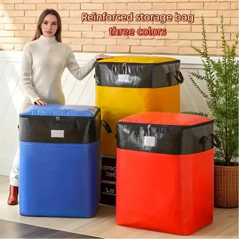 180L Extra Large Storage Bags, Heavy Duty Moving Bags with Reinforced Handles, Waterproof Clothing Storage Organizer for Blankets, Bedding, Clothes, Luggage, Dorm Room, Closet and Home Organization