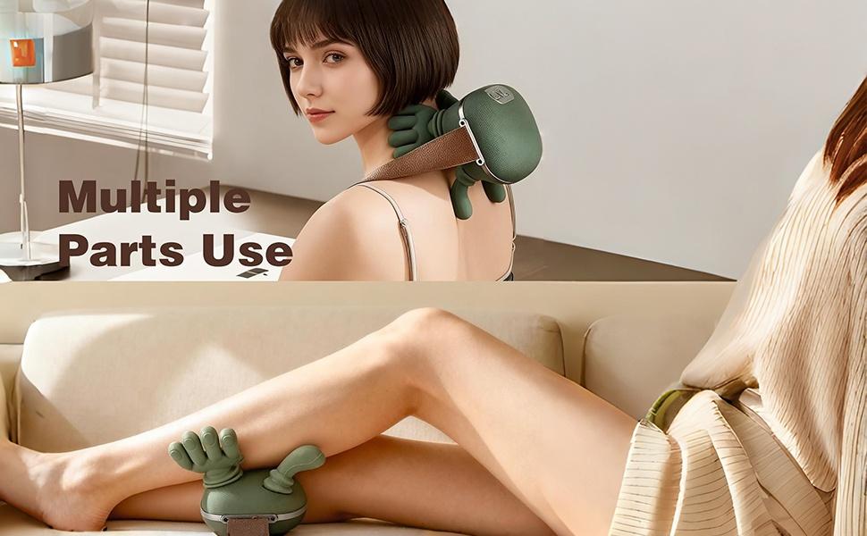 Shoulder Massager Electric Cervical Massager Bionic Hand Heating Wireless Portable 3D Kneading Massage for Neck Shoulders & Hands Unisex Lightweight & Adjustable Speed Settings,Halloween Gifts