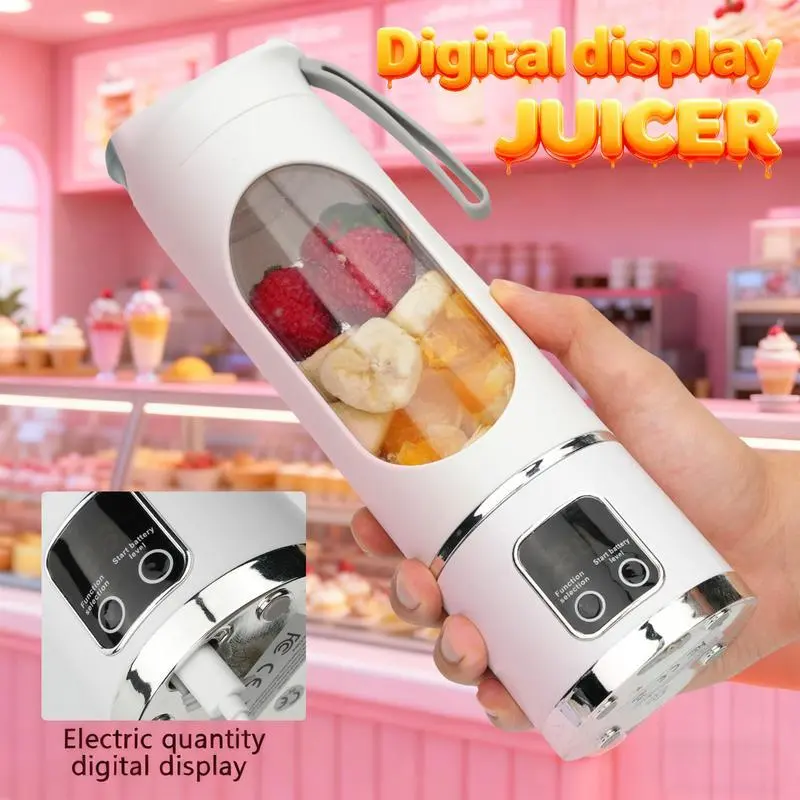 Portable Mini Juicer Blender Cup–USB Rechargeable Smoothie Maker & Ice Crusher,Best Mini Blender for Fresh Juice,Protein Shakes,Baby Food & Liquid Diets,Easy to Clean Personal Blender for Home,Office,Dorm,Back to School Gifts,Portable Vegetable Juicer Cup