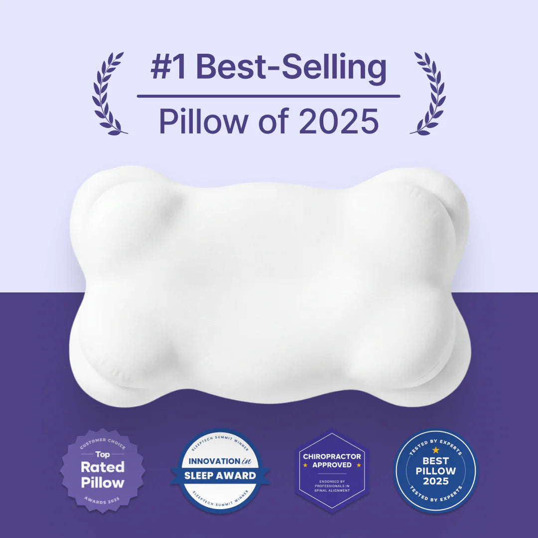 Ergonomic Memory Foam Pillow - Cervical Neck Support Pillow for Side & Back Sleepers, Breathable