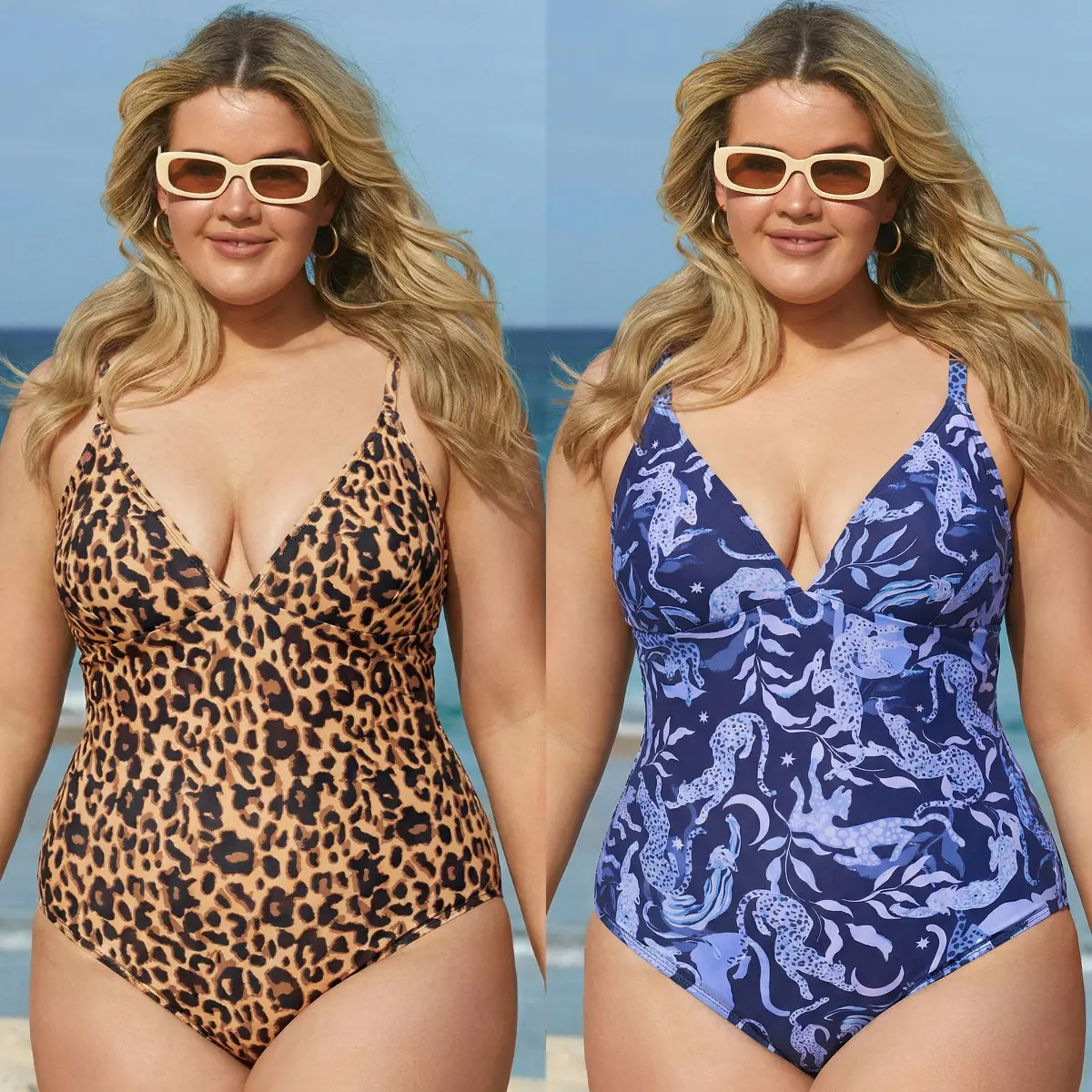 CUPSHE Plunging V-Neck One-Piece Swimsuit: Tummy Control Bathing Suit