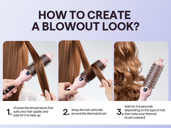 Wavytalk Thermal Brush, Blowout Boost 1.5 inch Heated Round Brush for Blowout Look, Dual Voltage, Pink, Sakura, Tourmaline Ceramic, Negative Ion Technology, 5 Temperature Settings, Less Damage Wavytalk Thermal Brush, Blowout Boost 1.5 inch Heated Round Brush for Blowout Look, Dual Voltage, Pink, Sakura, Tourmaline Ceramic, Negative Ion Technology, 5 Temperature Settings, Less Damage