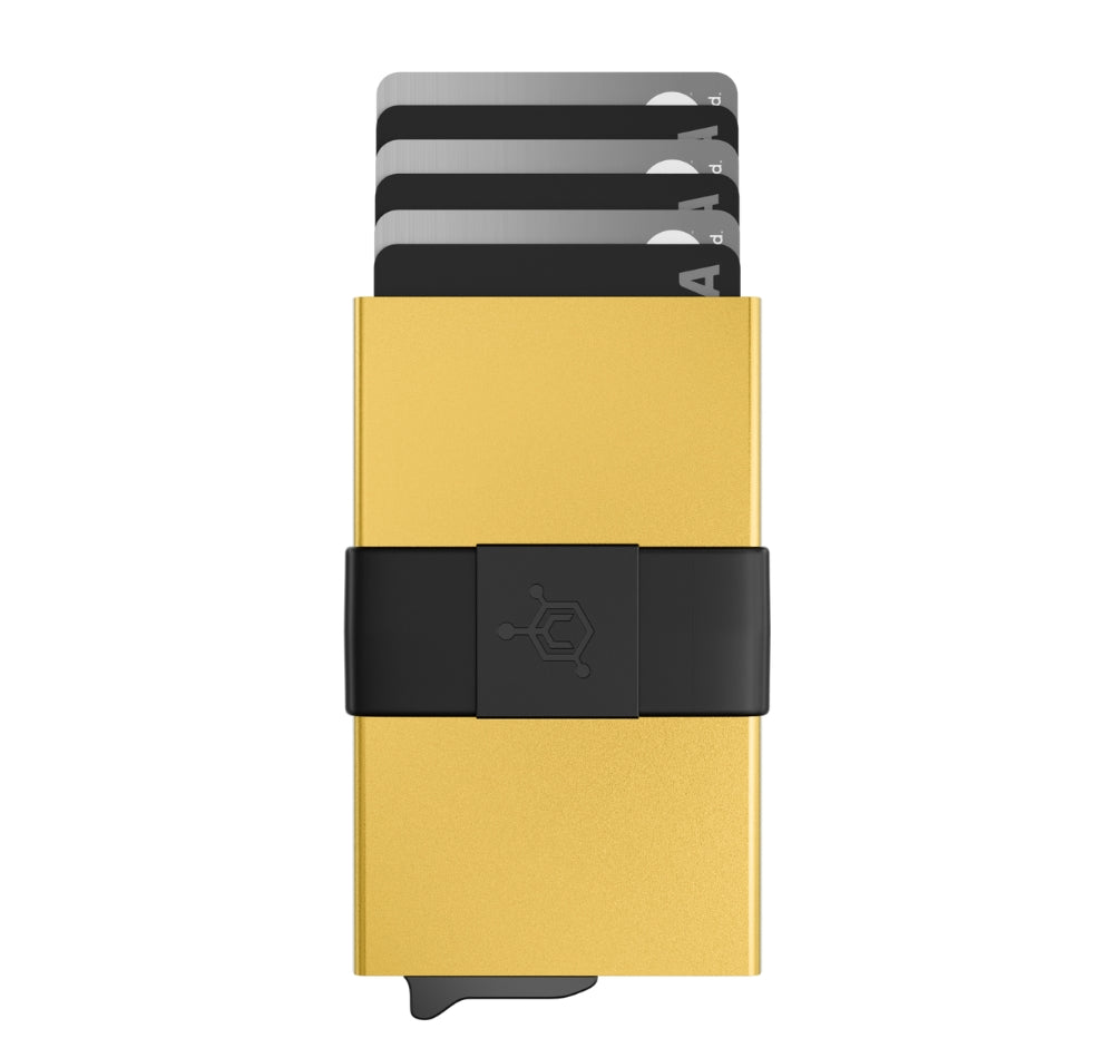 Slim Tactical Stealth Wallet for Men: Metal RFID Blocking Card Case with Money Clip