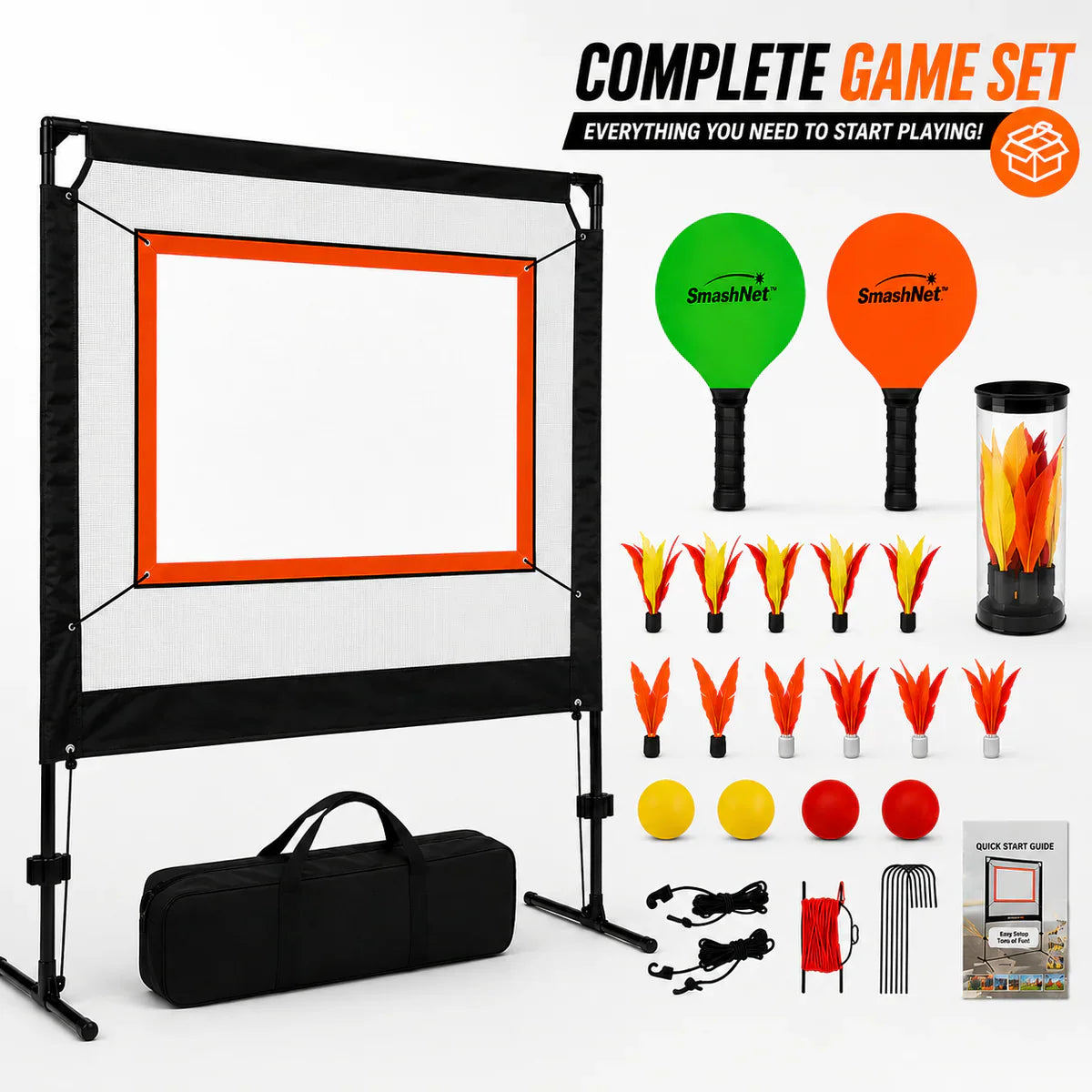 Portable 3-in-1 Mini Badminton & Tennis Net Set for Backyard, Beach & Indoor Family Fun