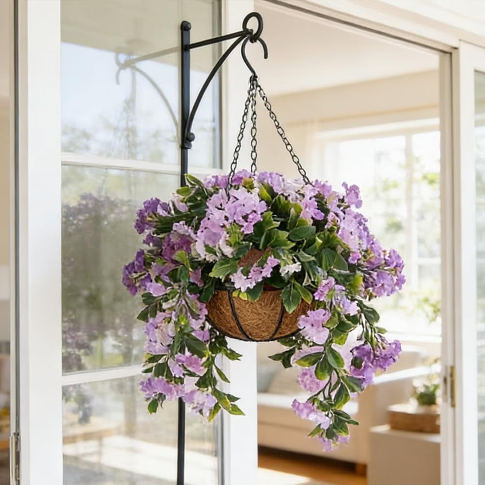 Buy 1 Get 1 Free - 15" Faux Crepe Myrtle Hanging Baskets - Set of 2