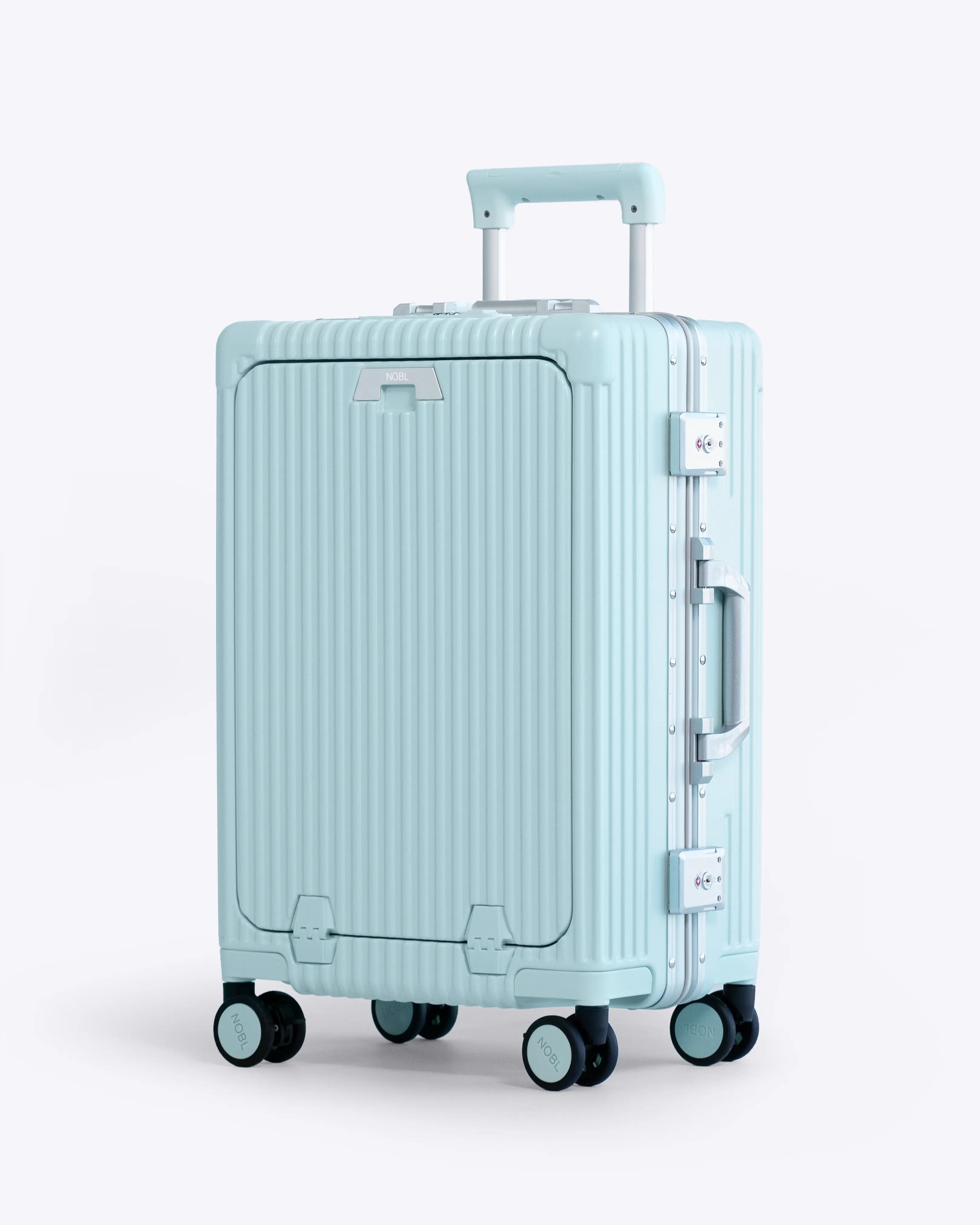 All-in-One Smart Carry-On Suitcase with GPS Tracking, Front Laptop Pocket, USB Charger & Cup Holder