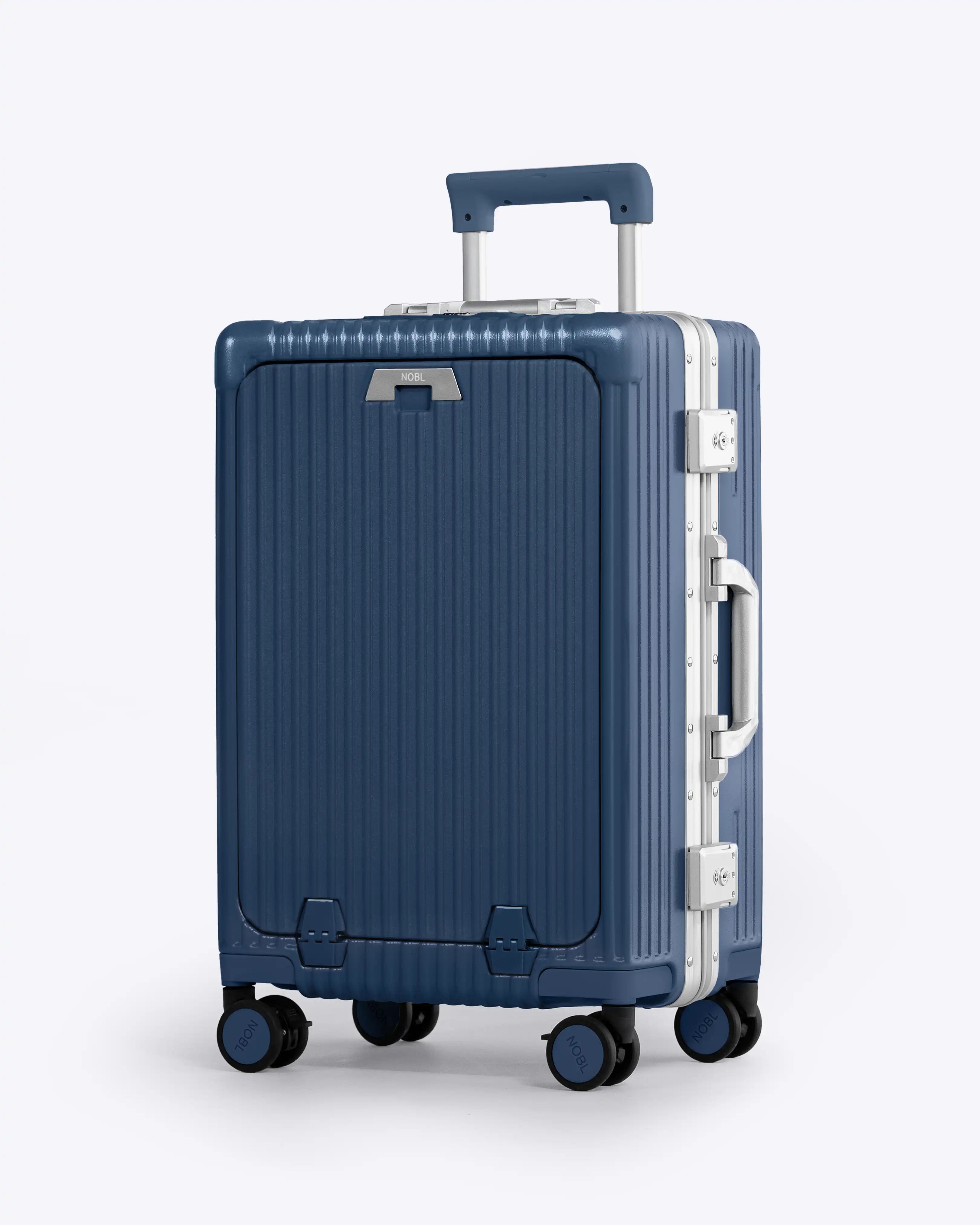 All-in-One Smart Carry-On Suitcase with GPS Tracking, Front Laptop Pocket, USB Charger & Cup Holder