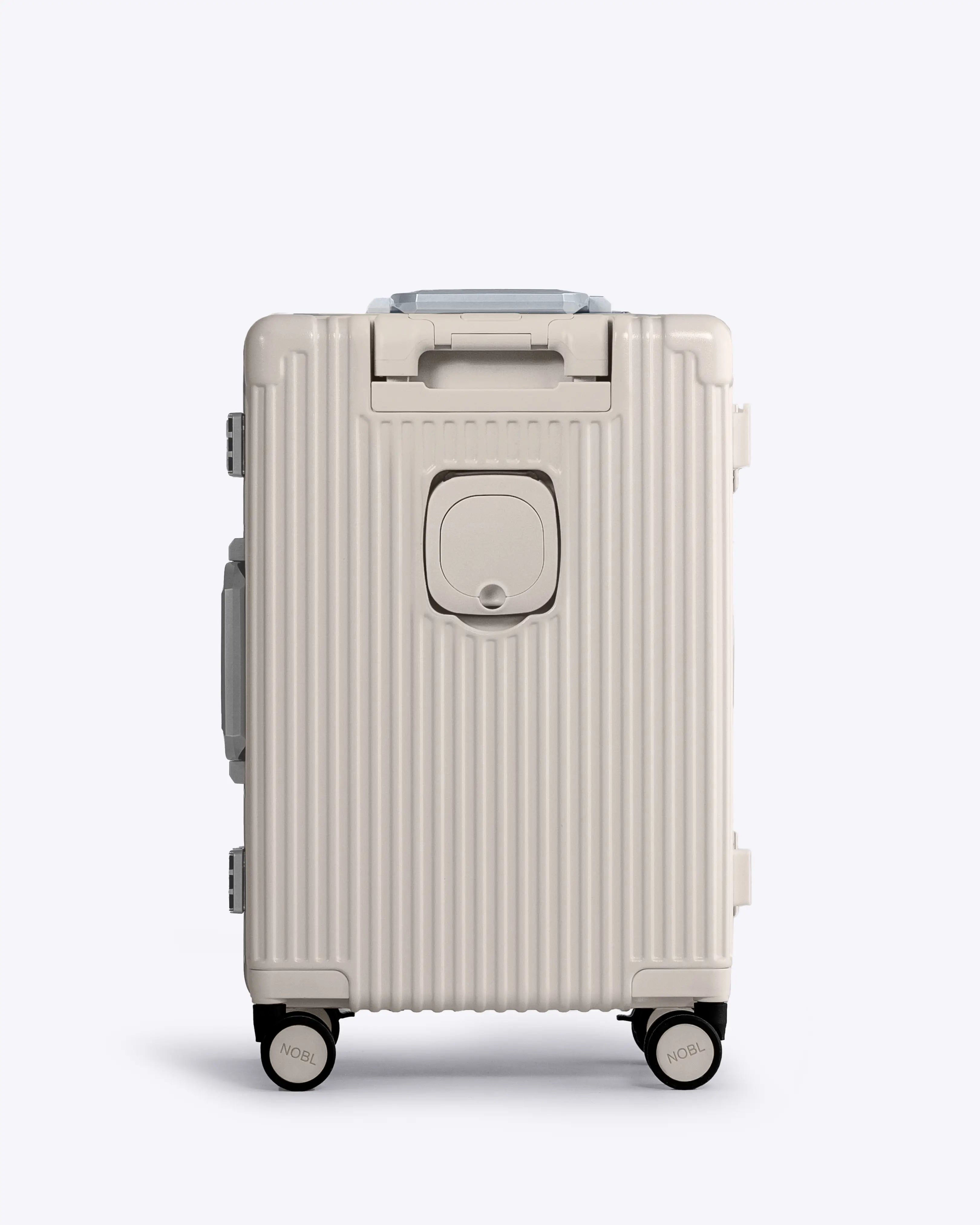 All-in-One Smart Carry-On Suitcase with GPS Tracking, Front Laptop Pocket, USB Charger & Cup Holder