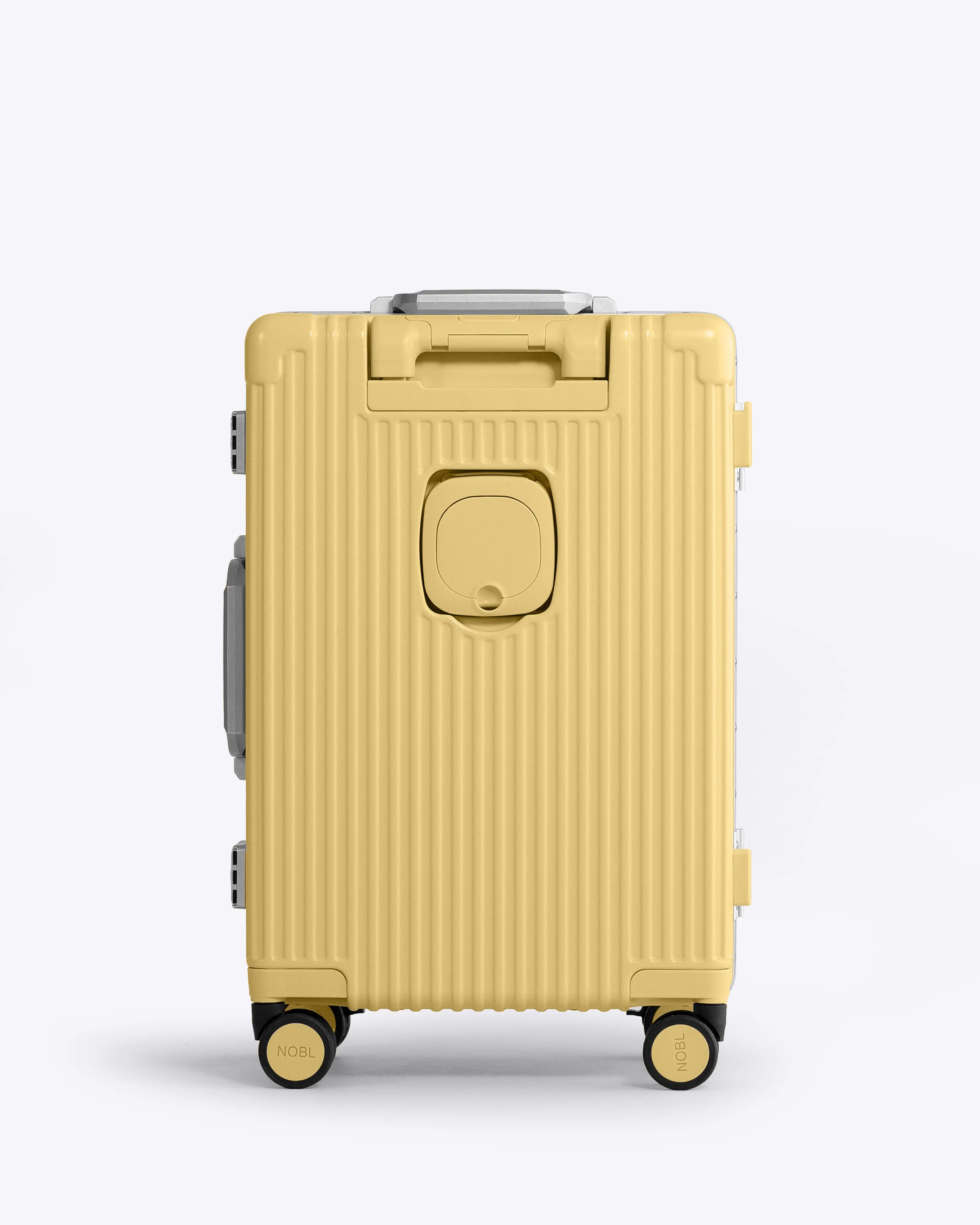 All-in-One Smart Carry-On Suitcase with GPS Tracking, Front Laptop Pocket, USB Charger & Cup Holder