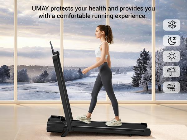 UMAY Incline Walking Pad, Treadmill with Incline, Under Desk Treadmill with Diamond Pattern Running Belt, Running Machines for Home Office Summervibes，Summer wins