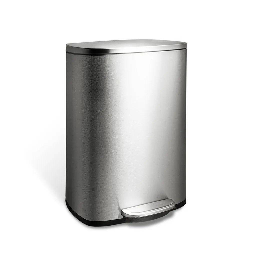 13-Gallon Stainless Steel Step-on Trash Can