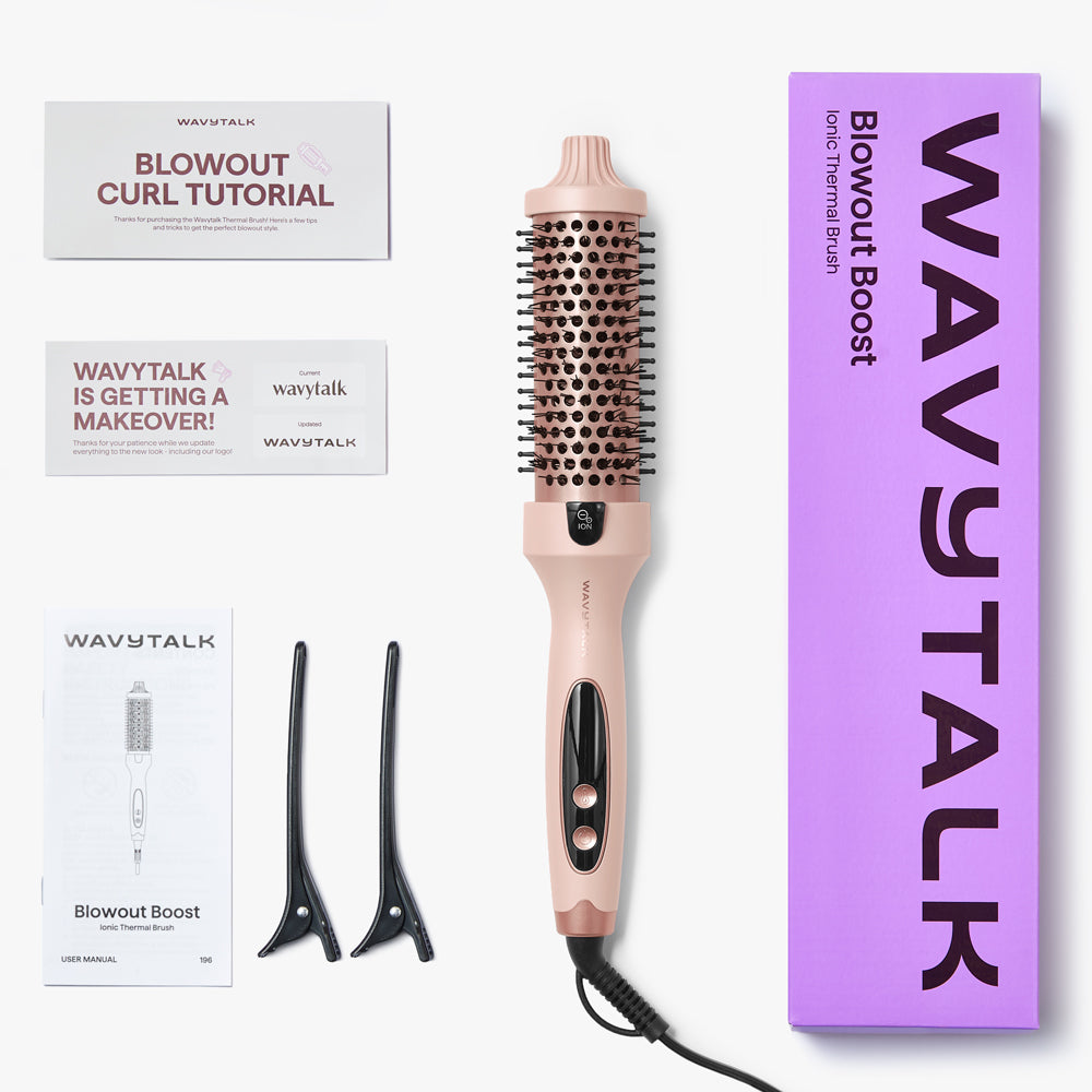 Thermal Brush, Blowout Boost 1.5 inch Heated Round Brush for Blowout Look