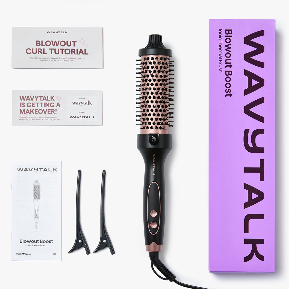 Thermal Brush, Blowout Boost 1.5 inch Heated Round Brush for Blowout Look