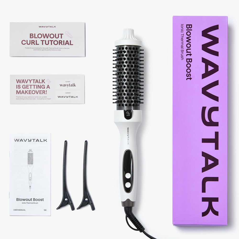 Thermal Brush, Blowout Boost 1.5 inch Heated Round Brush for Blowout Look
