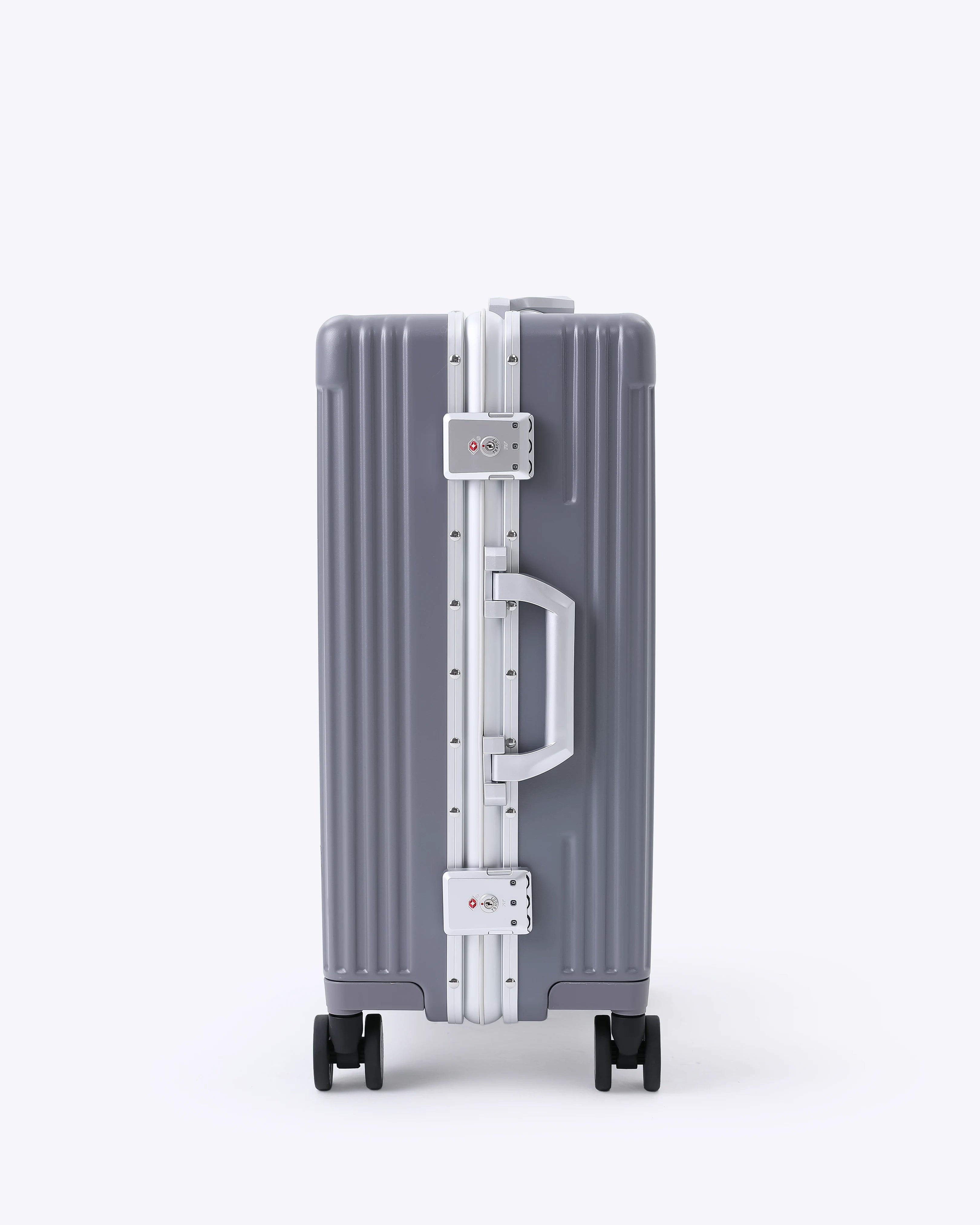All-in-One Smart Carry-On Suitcase with GPS Tracking, Front Laptop Pocket, USB Charger & Cup Holder