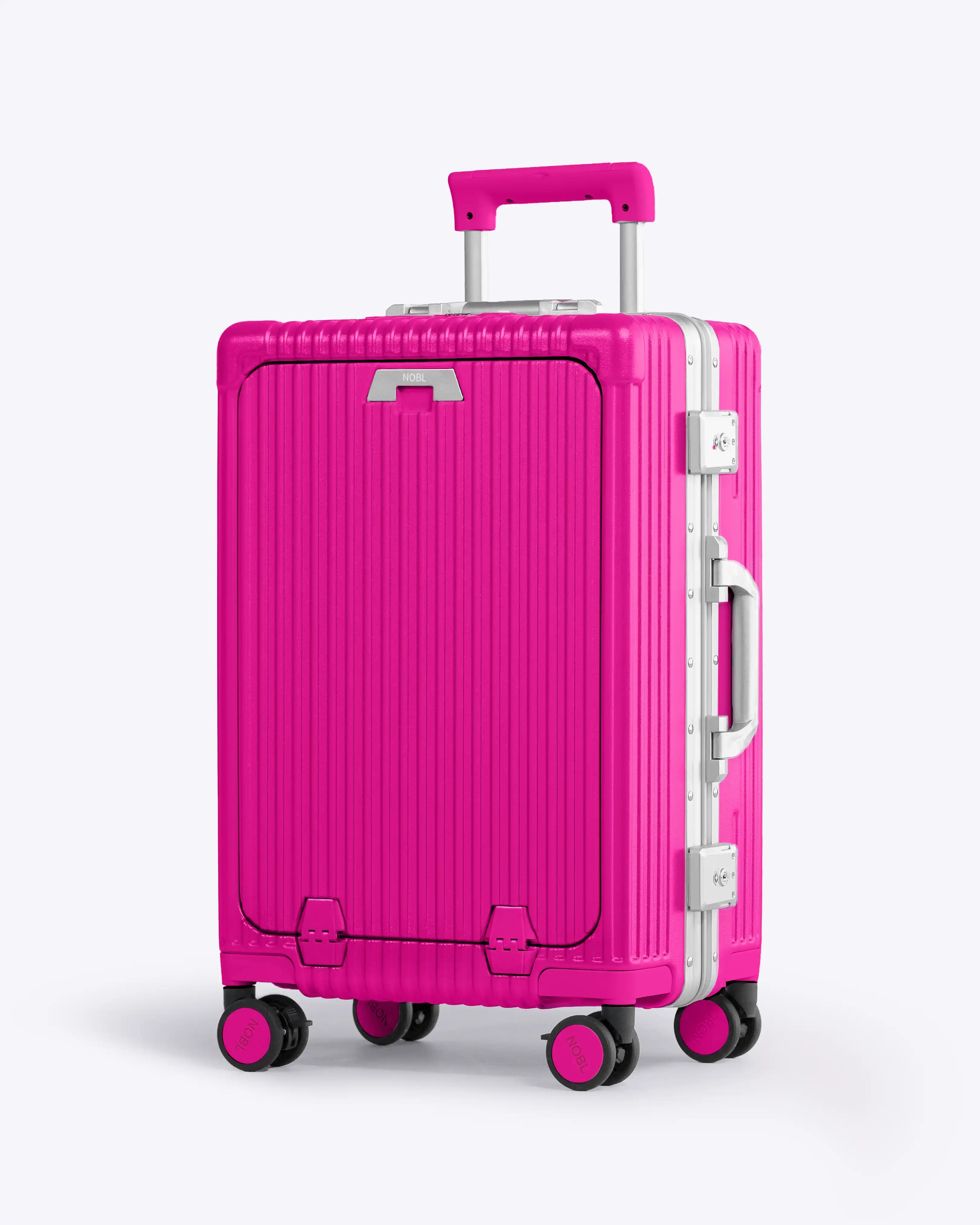 All-in-One Smart Carry-On Suitcase with GPS Tracking, Front Laptop Pocket, USB Charger & Cup Holder