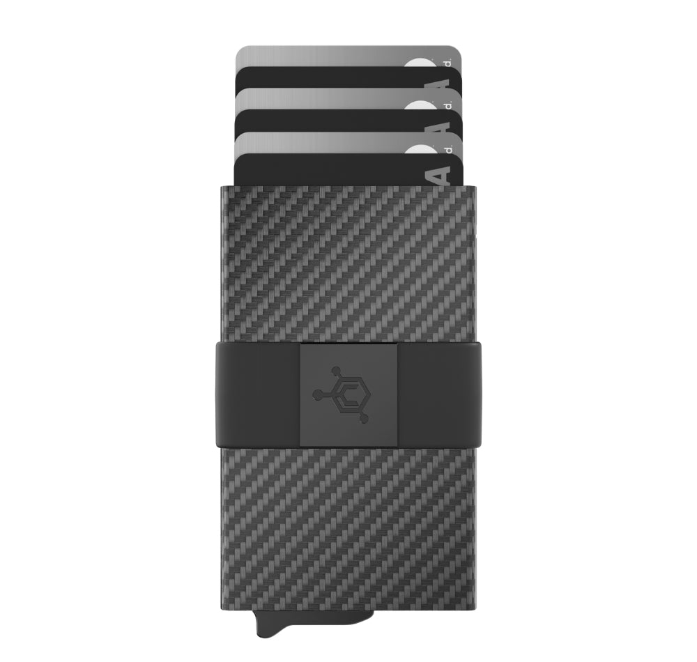 Slim Tactical Stealth Wallet for Men: Metal RFID Blocking Card Case with Money Clip