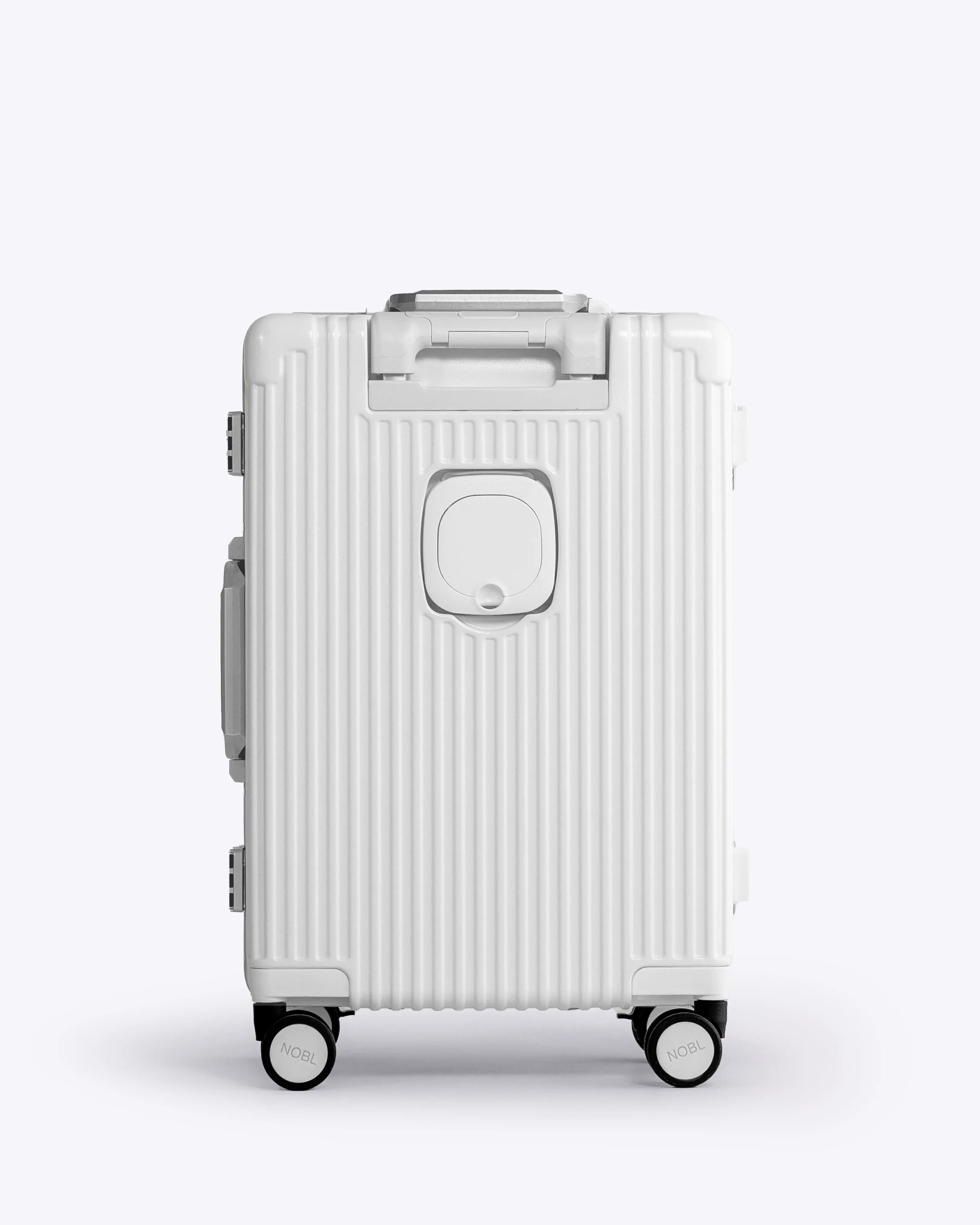 All-in-One Smart Carry-On Suitcase with GPS Tracking, Front Laptop Pocket, USB Charger & Cup Holder