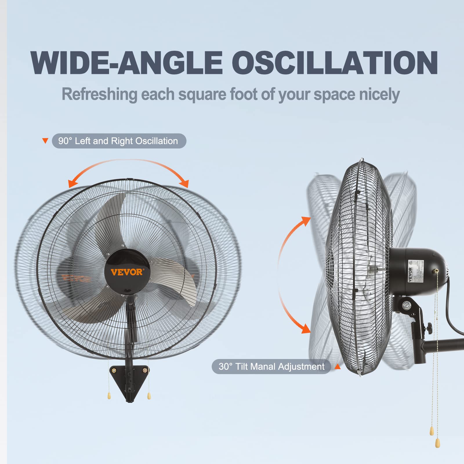 20-inch Industrial Wall Fan for Warehouse, Workshop & Commercial Use