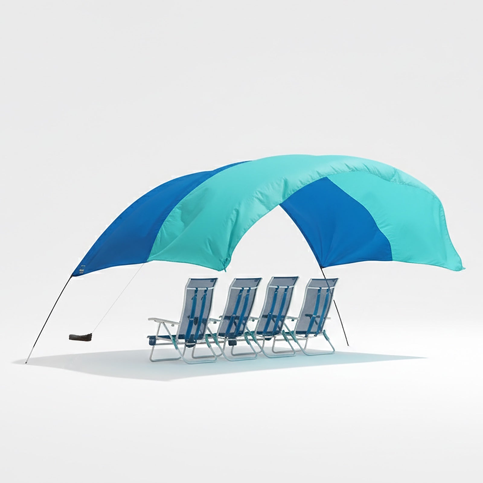 Wind-Assisted Beach Shade Canopy - Lightweight Portable Sun Shelter for Beach, Camping & Park