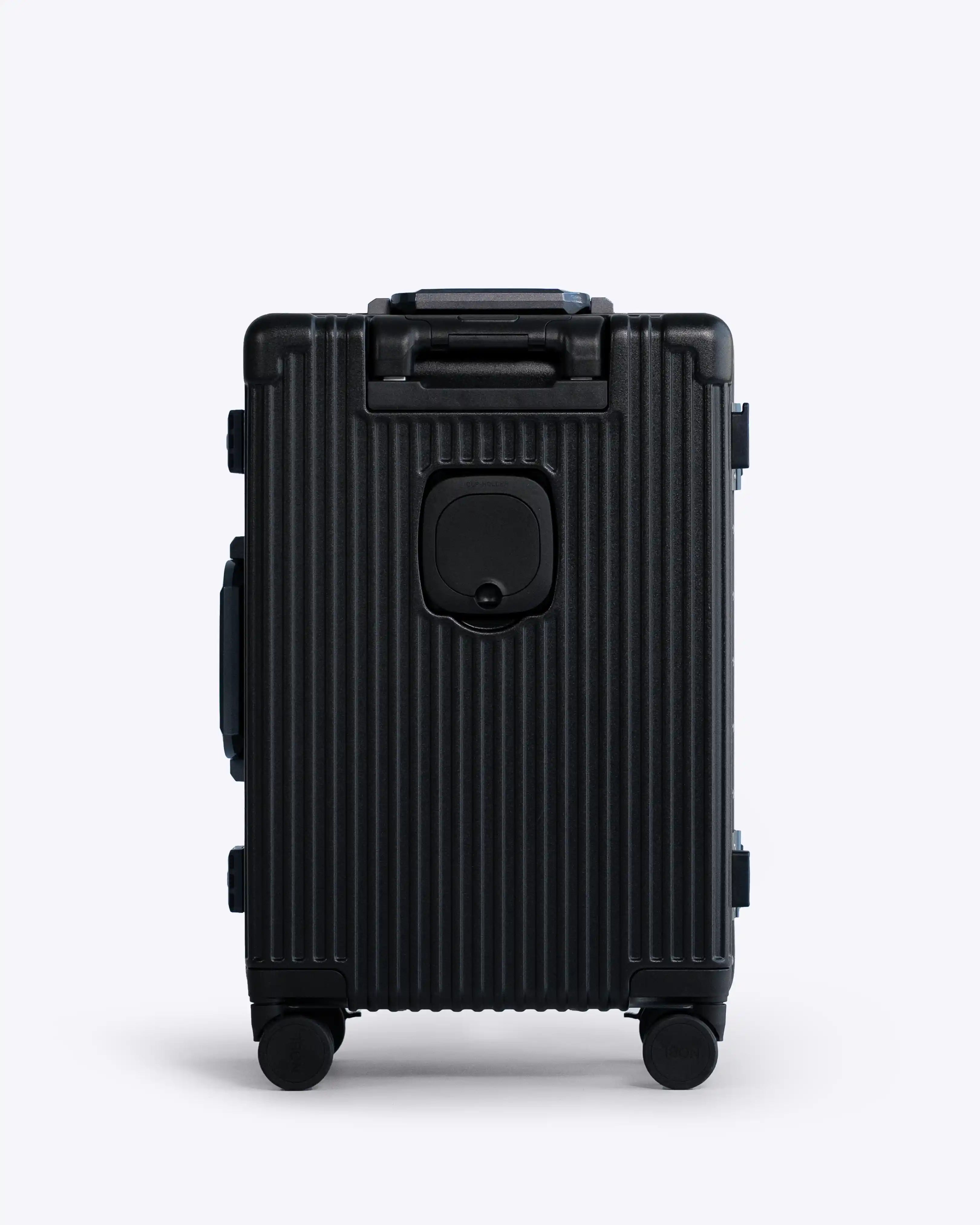 All-in-One Smart Carry-On Suitcase with GPS Tracking, Front Laptop Pocket, USB Charger & Cup Holder