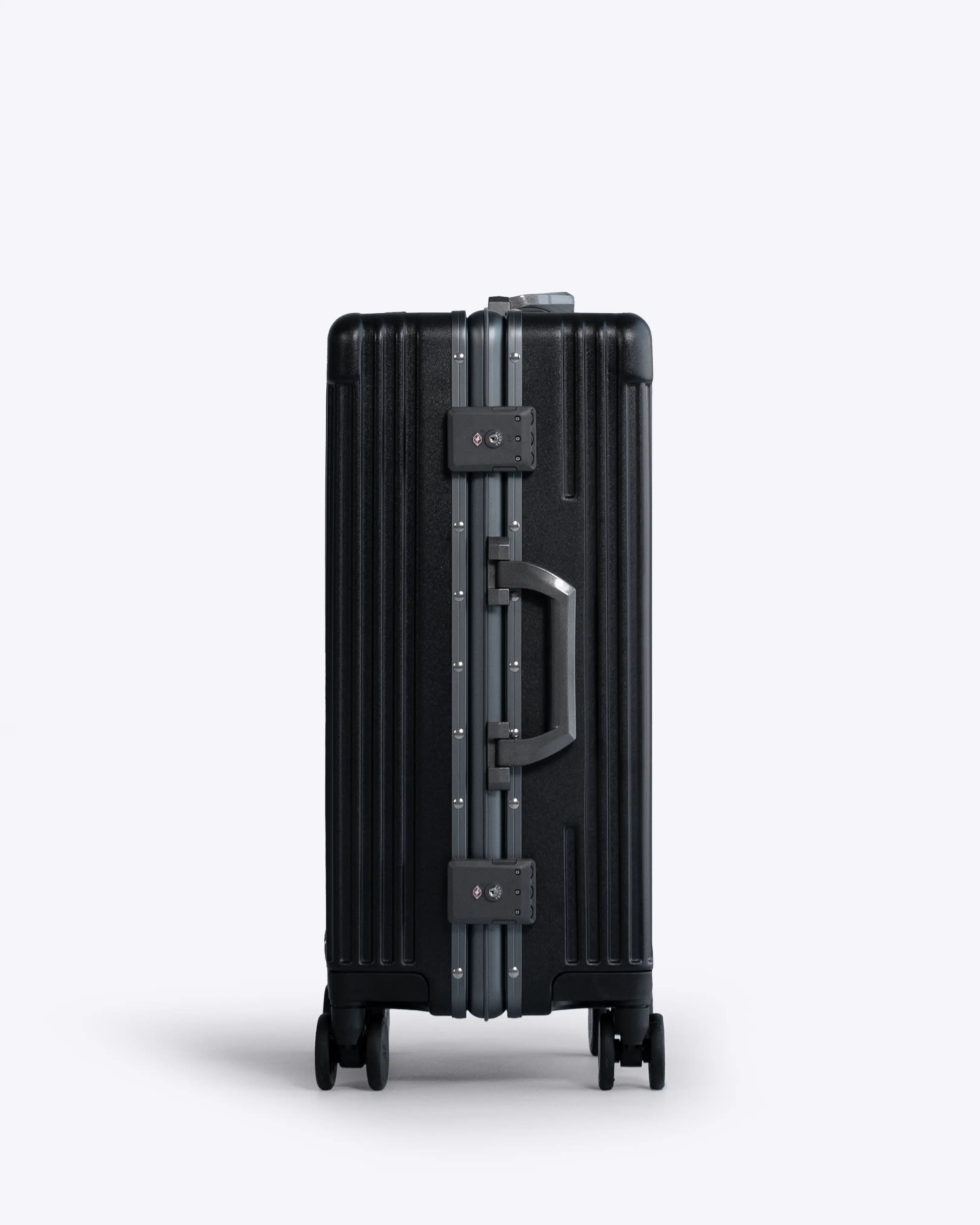 All-in-One Smart Carry-On Suitcase with GPS Tracking, Front Laptop Pocket, USB Charger & Cup Holder