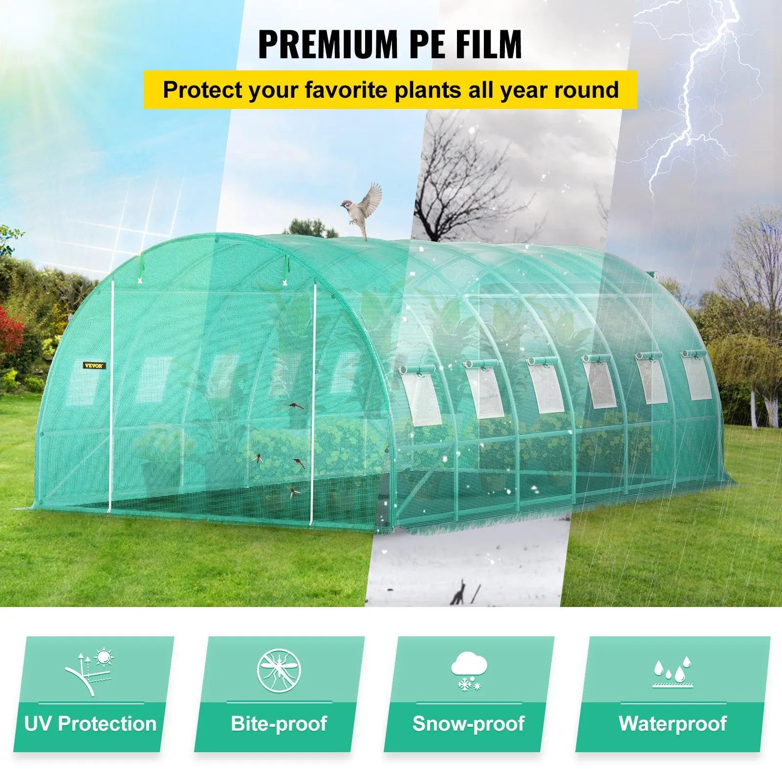 Large Walk-In Tunnel Greenhouse 