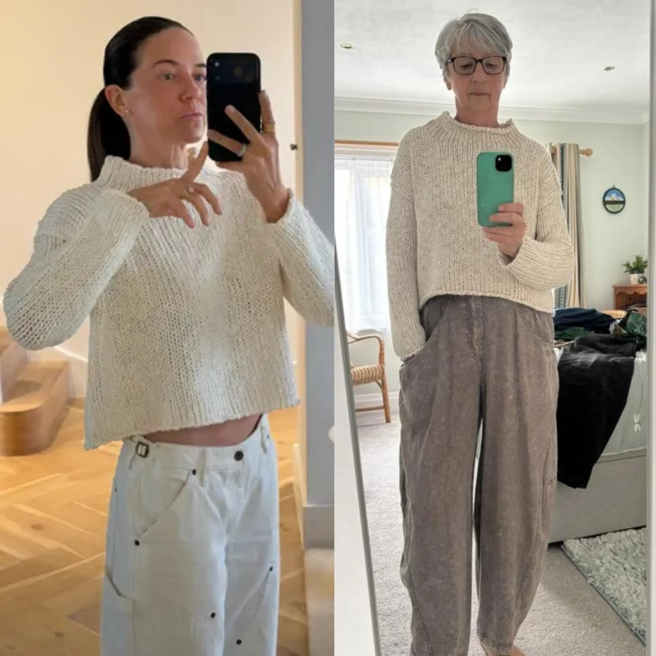 Women's Chunky Roll Neck Knit Sweater – Soft Oversized Long Sleeve Pullover