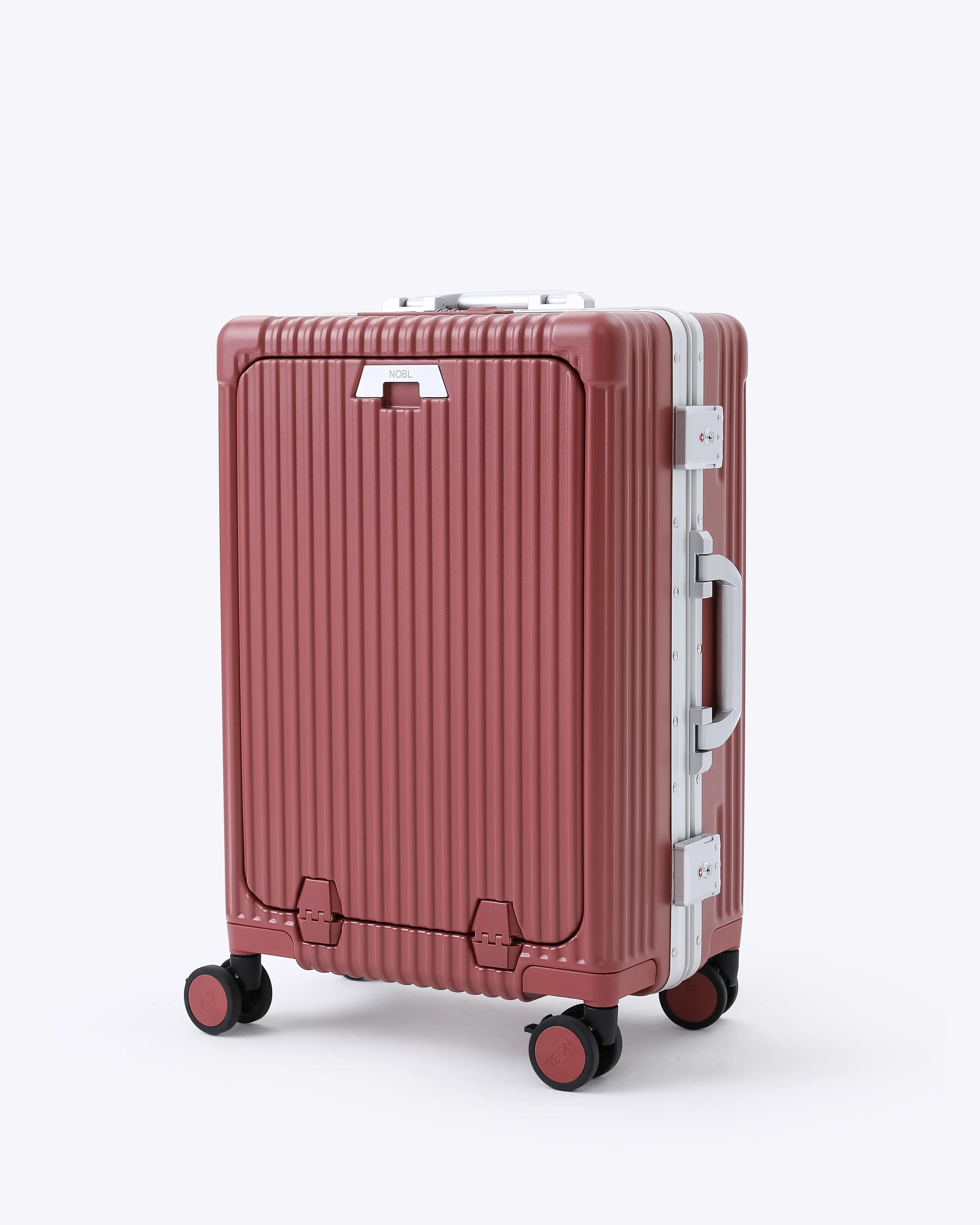 All-in-One Smart Carry-On Suitcase with GPS Tracking, Front Laptop Pocket, USB Charger & Cup Holder