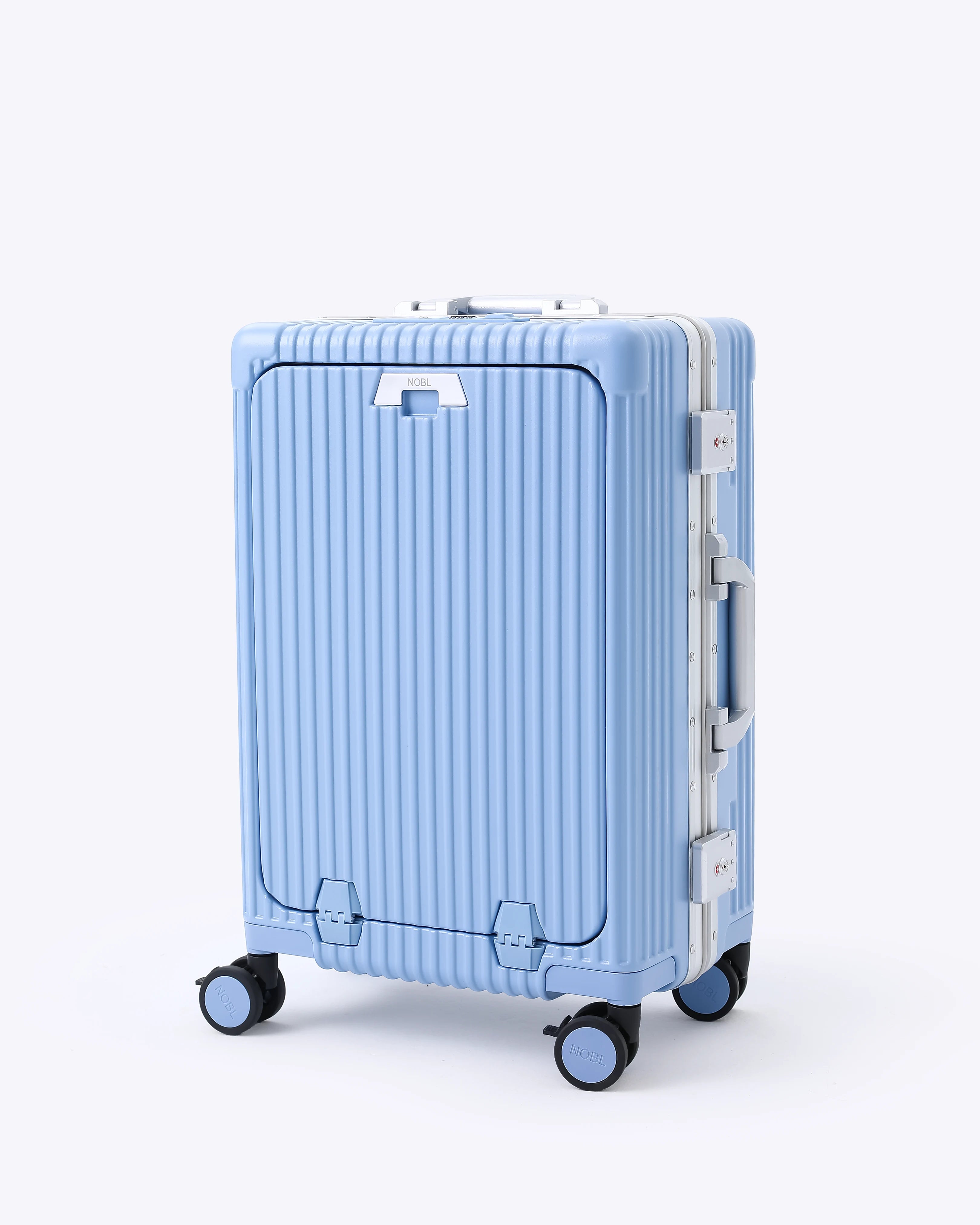 All-in-One Smart Carry-On Suitcase with GPS Tracking, Front Laptop Pocket, USB Charger & Cup Holder