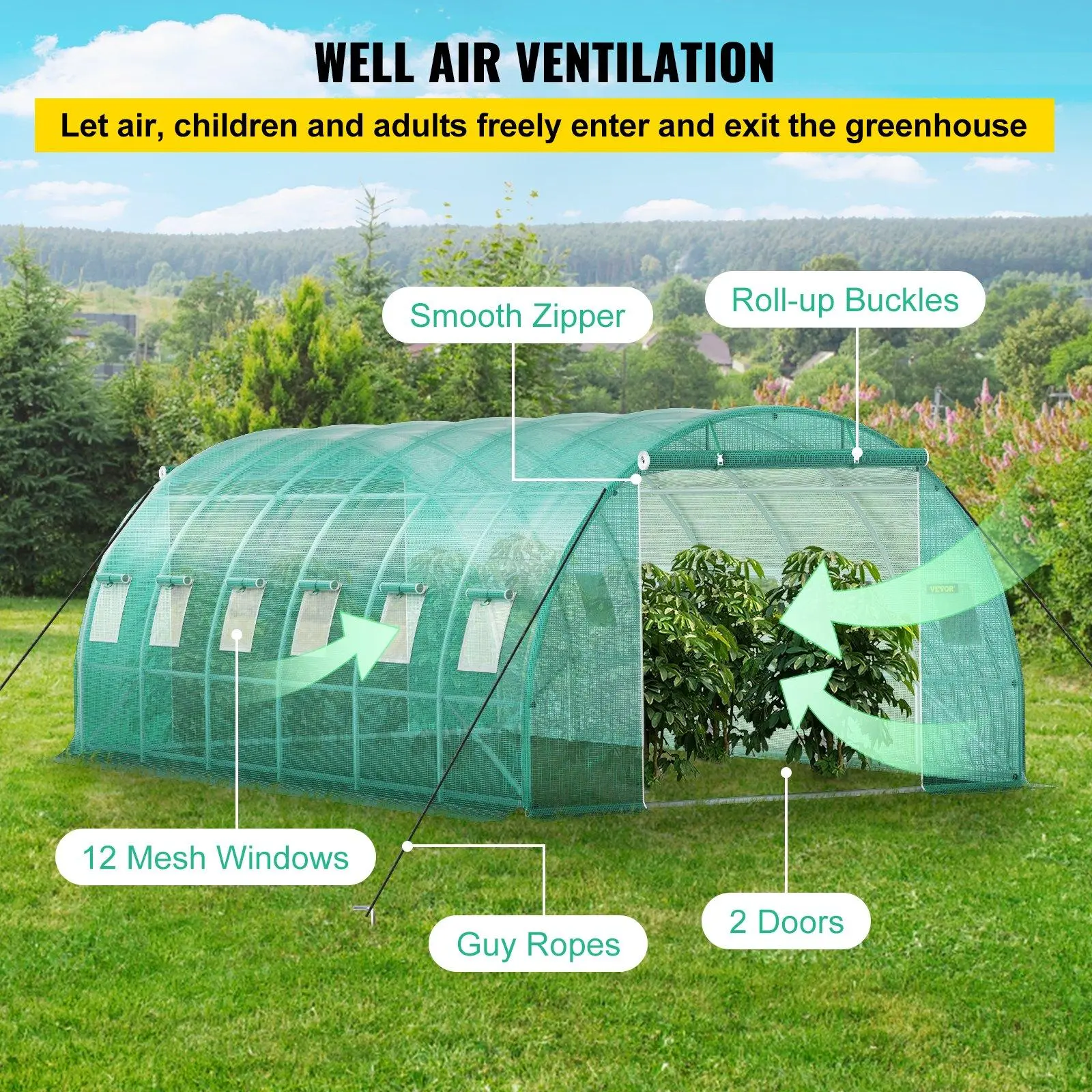 Large Walk-In Tunnel Greenhouse 