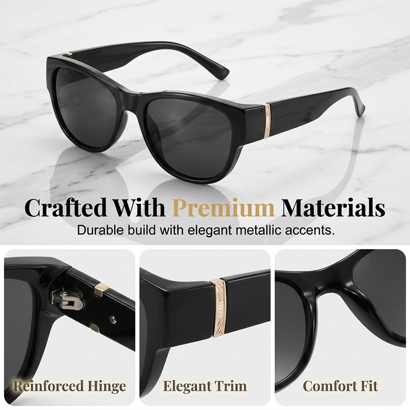 Oversized Fit Over Glasses Sunglasses for Men Women, Polarized Wear Over Wearing Over Prescription Eyeglasses, 100% UV Protection