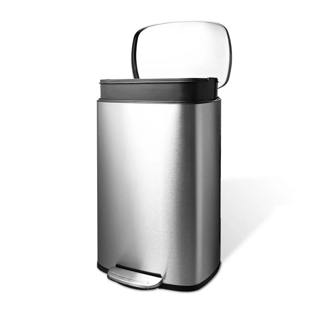 13-Gallon Stainless Steel Step-on Trash Can