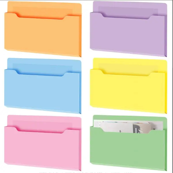 Magnetic Paper & Mail Holder - Wall Mounted Storage Pocket for Whiteboard, School & Office Supplies