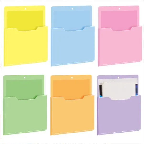 Magnetic Paper & Mail Holder - Wall Mounted Storage Pocket for Whiteboard, School & Office Supplies