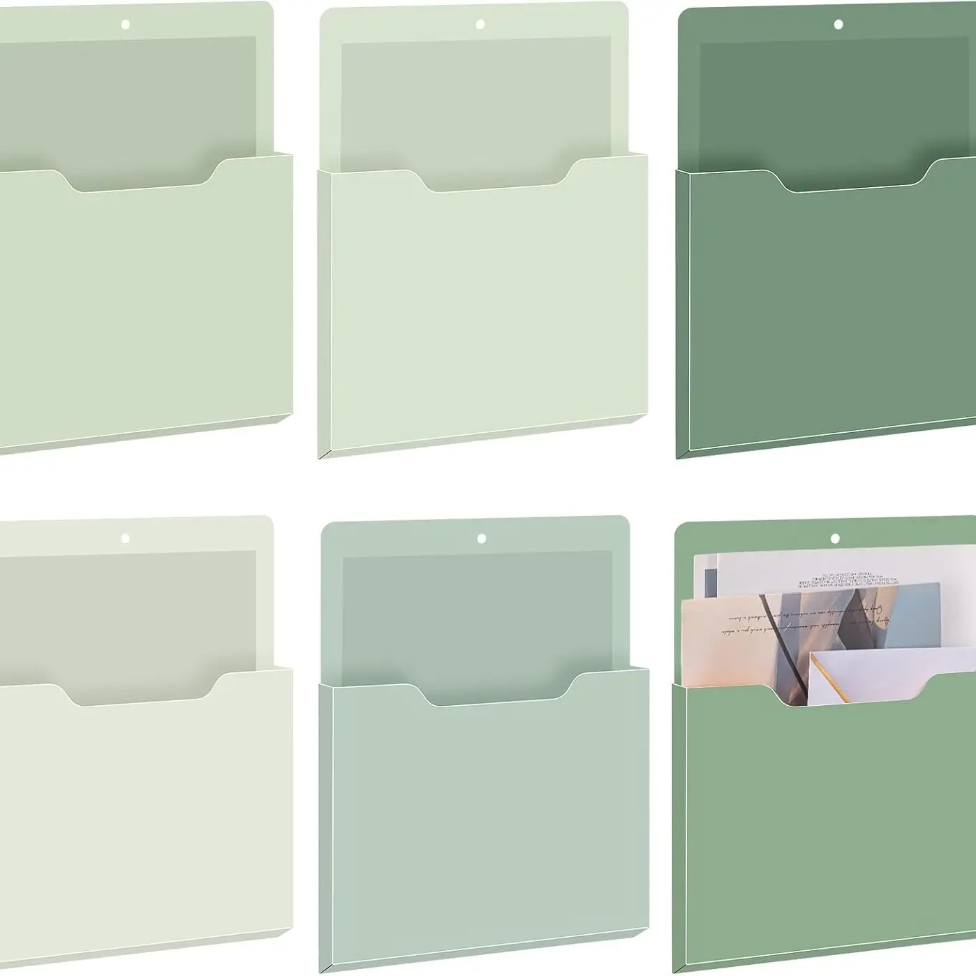 Magnetic Paper & Mail Holder - Wall Mounted Storage Pocket for Whiteboard, School & Office Supplies