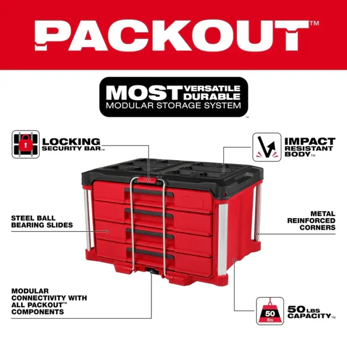 366-Pcs Master Mechanics Hand Tool Set with PACKOUT Drawers and Dolly
