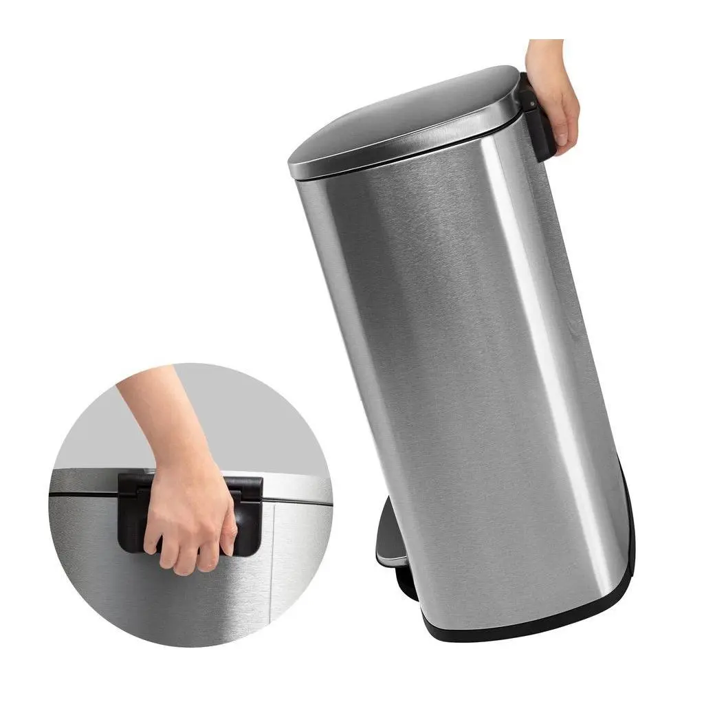 13-Gallon Stainless Steel Step-on Trash Can
