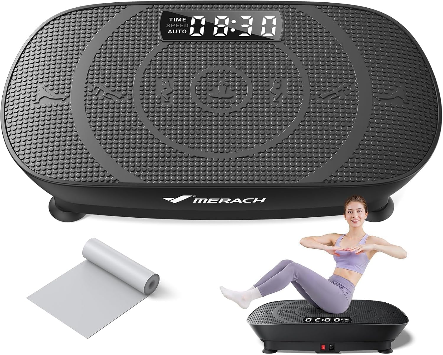 Whole Body Vibration Plate with Auto Modes, Non-Slip Vibrate Fitness Machine for Women & Men