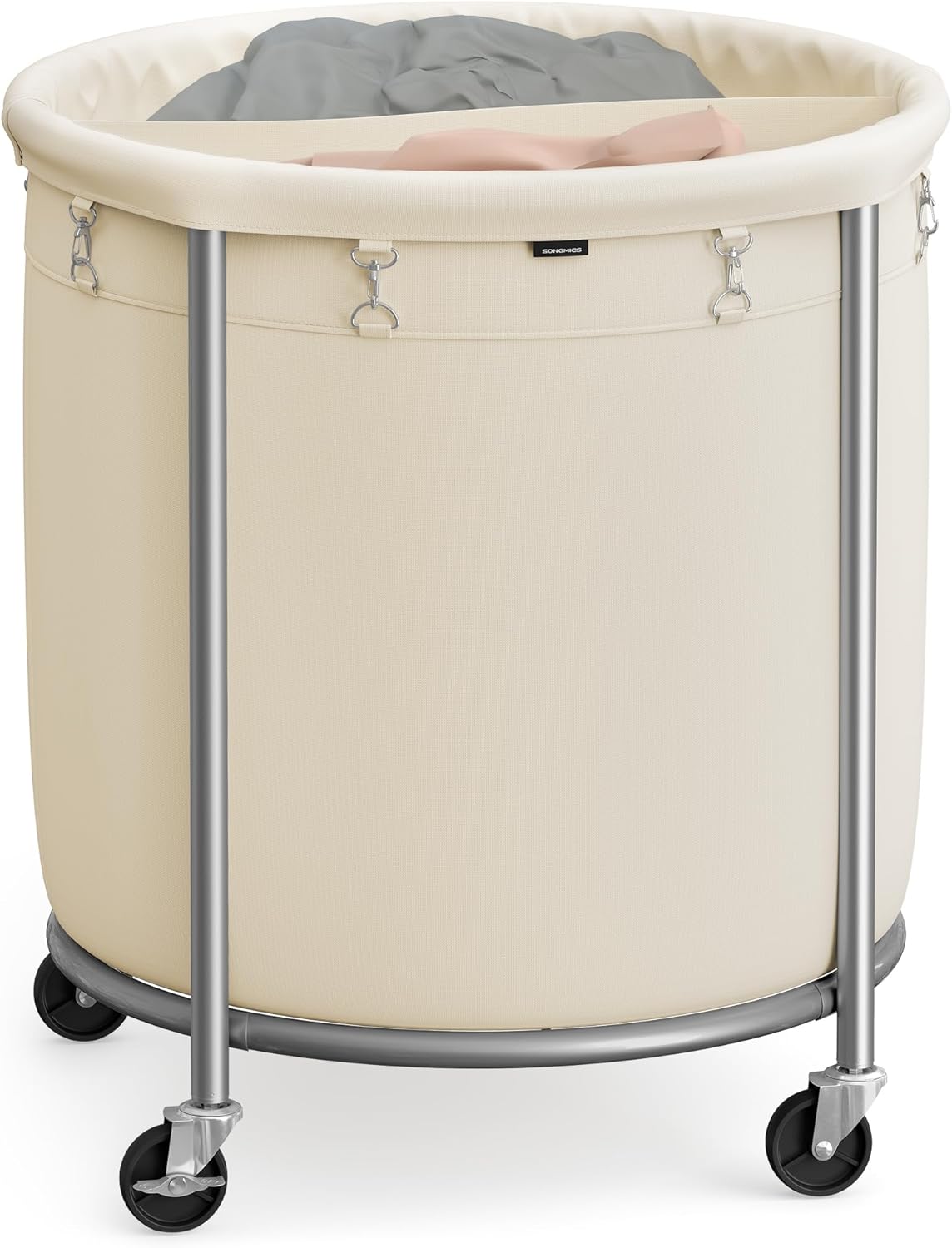 190L Rolling Laundry Basket with Removable Bag