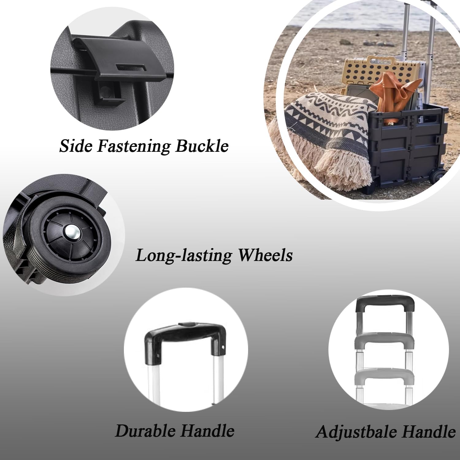 🎁 Father’s Day Gift: Portable Boot Cart & Folding Box (25kg Heavy-Duty)